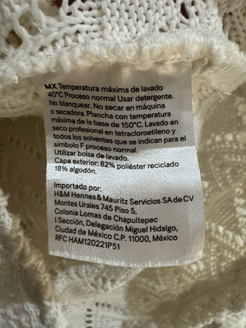 H&M Divided Cream / Ivory Open-Knit Button-Front Cardigan Size S - Picture 7 of 7